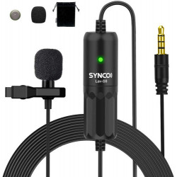 SYNCO Lav-S8 Lavalier Microphone Clip-on Omnidirectional Mic