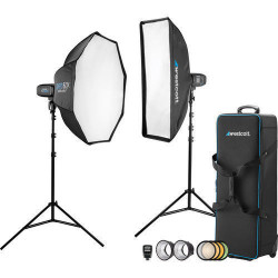 Westcott 2-Light Location Kit with FJ-X2m Wireless Trigger, Rapid Box Switch Octa-M, and 1x3 Strip Bank