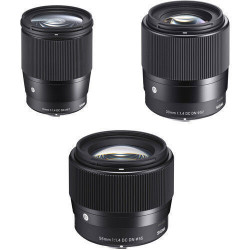 Sigma 16mm, 30mm, and 56mm f/1.4 DC DN Contemporary Lenses Kit for Micro Four Thirds