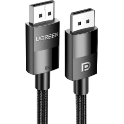Ugreen DP114 Dp 1.4 Male To Male Plastic Case Braided Cable 2M