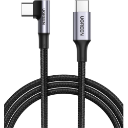 Ugreen US334 USB-C 2.0 To Angled USB-C M/M Cable Alu Shell With Braided 1M