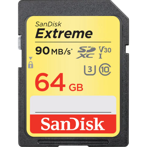 SanDisk 64GB Extreme UHS-I SDXC Memory Card (90MB/s)