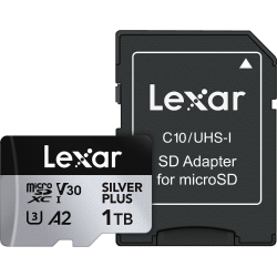 Lexar 1TB Professional SILVER PLUS UHS-I microSDXC Memory Card with SD Adapter