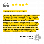 Customer review on Canon RF 24-105mm f4L Lens