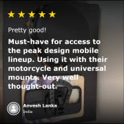 Customer review on Peak Design mobile accessories