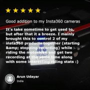 Customer review on insta360 Accessories